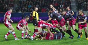 USO-Gloucester Rugby - 20141025 - Ruck